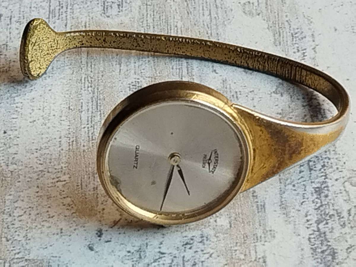 LADIES VINTAGE INTERSTATE PRECISION BANGLE WATCH IN EXCELLENT WORKING CONDITION