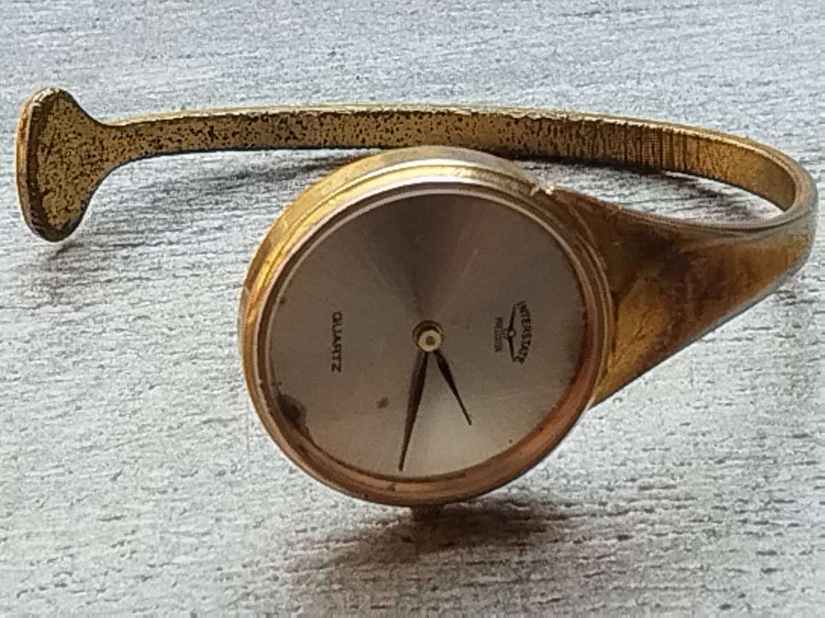 LADIES VINTAGE INTERSTATE PRECISION BANGLE WATCH IN EXCELLENT WORKING CONDITION