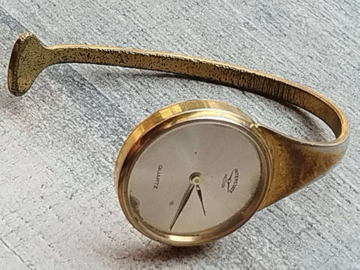LADIES VINTAGE INTERSTATE PRECISION BANGLE WATCH IN EXCELLENT WORKING CONDITION