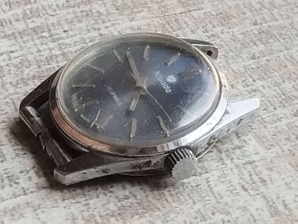 MENS VINTAGE SWISS NIVADA 17 JEWELS MANUAL WIND WATCH - UNTESTED SELLING FOR SPARES OR REPAIRS