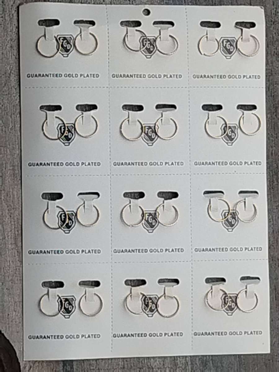 12 x PAIRS OF GOLD PLATED SLEEPER EARRINGS