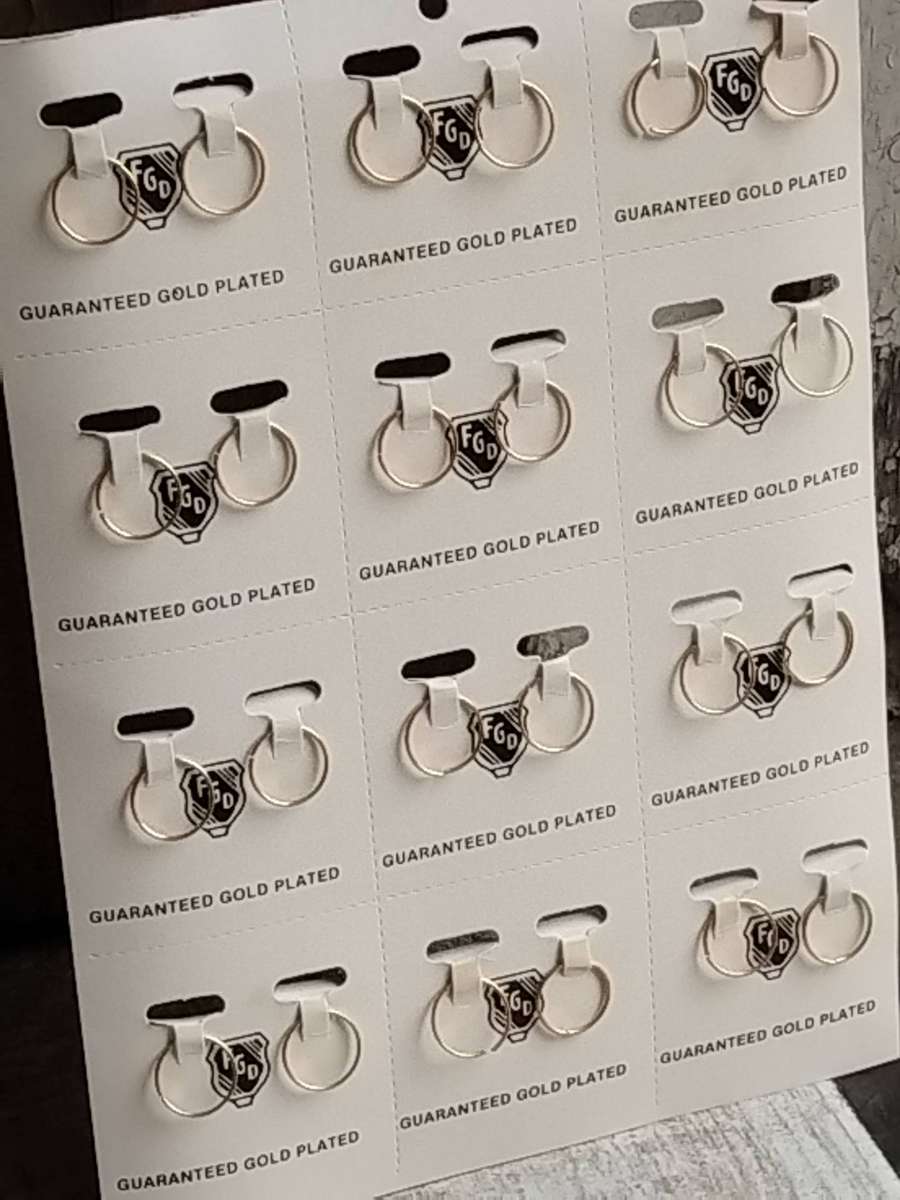 12 x PAIRS OF GOLD PLATED SLEEPER EARRINGS