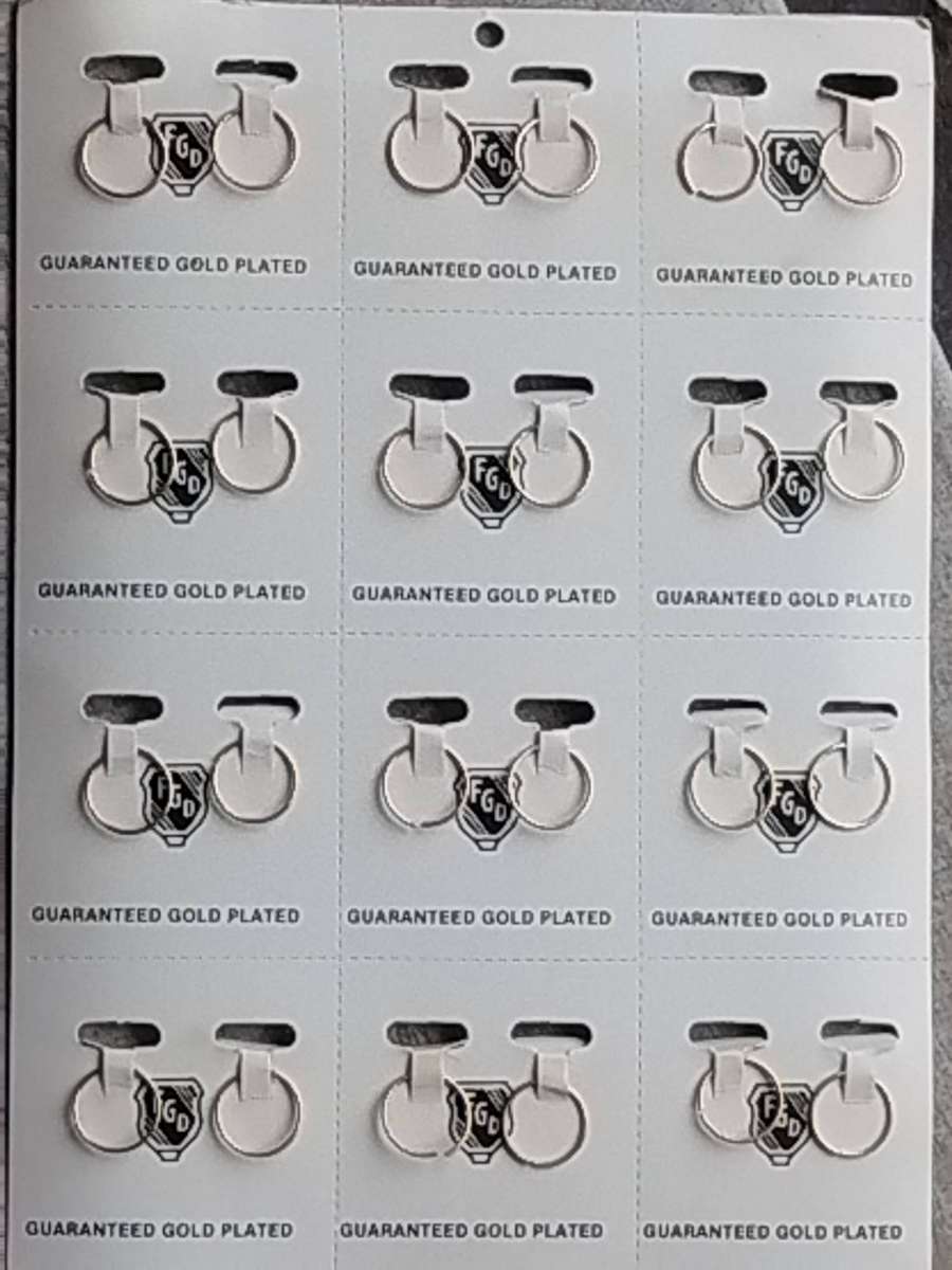 12 x PAIRS OF GOLD PLATED SLEEPER EARRINGS