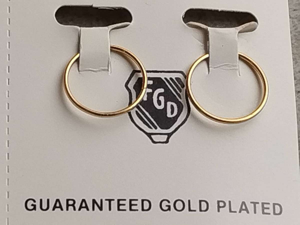 12 x PAIRS OF GOLD PLATED SLEEPER EARRINGS