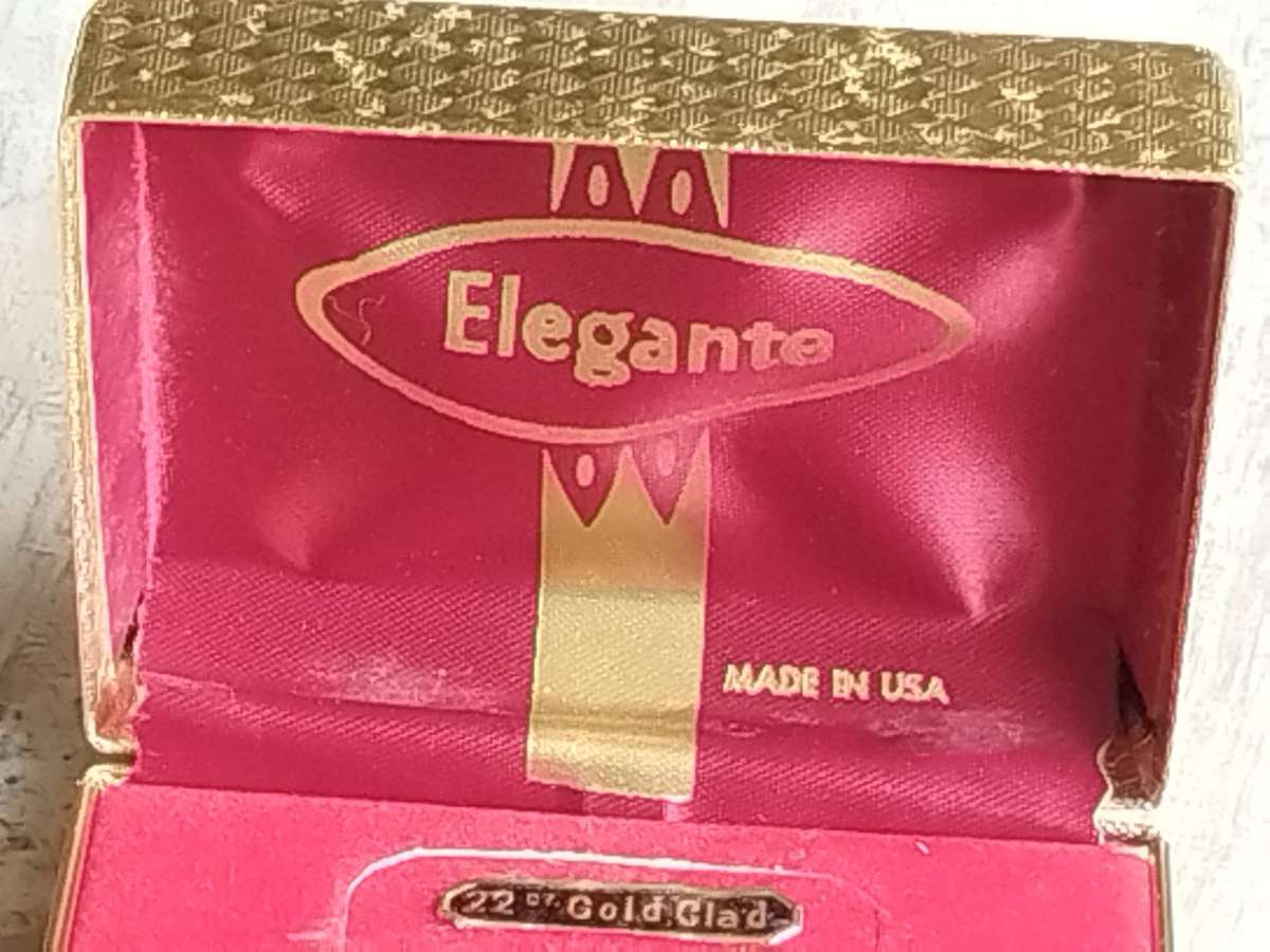 MENS VINTAGE CUFFLINKS 22CT GOLD CLAD MADE IN THE USA