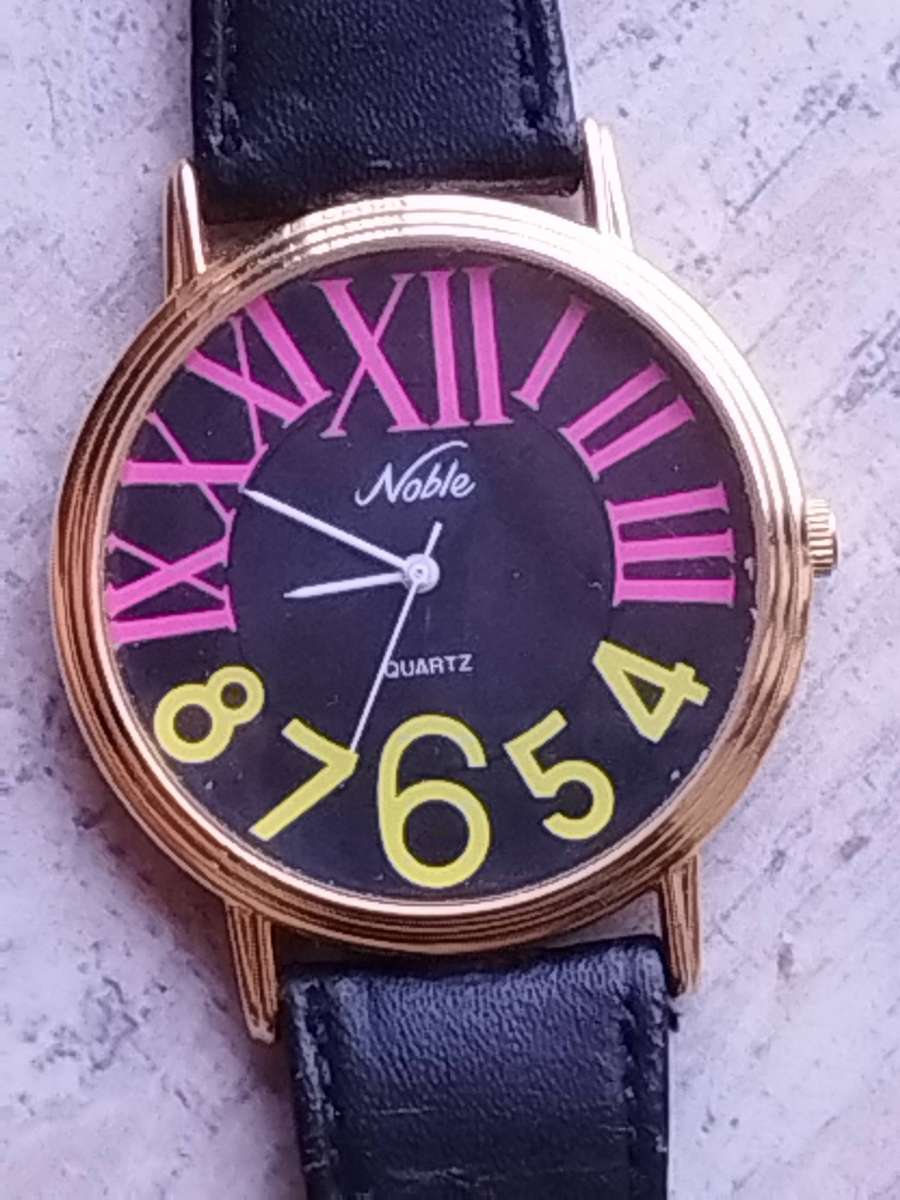 LADIES CHEVAL NOBLE COLOURFUL WATCH WITH HUGE 40MM DIAL IN EXCELLENT WORKING CONDITION