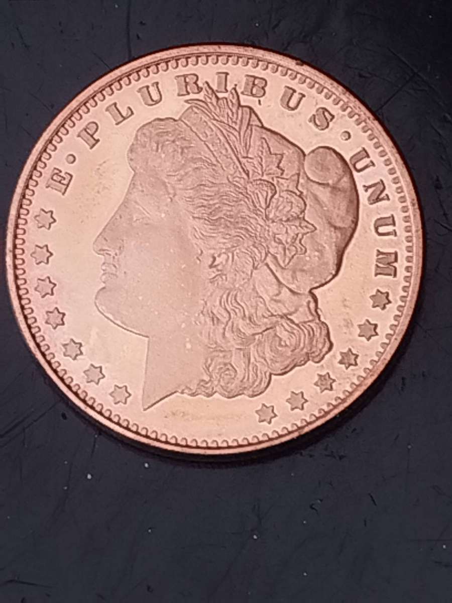 1 OZ .999 PURE COPPER MORGAN USA COIN
