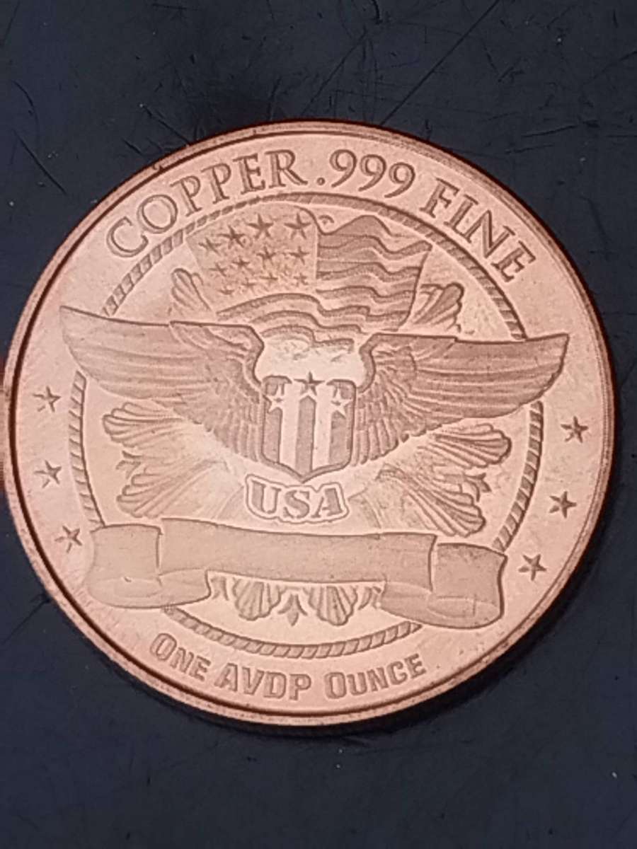 1 OZ .999 PURE COPPER MORGAN USA COIN