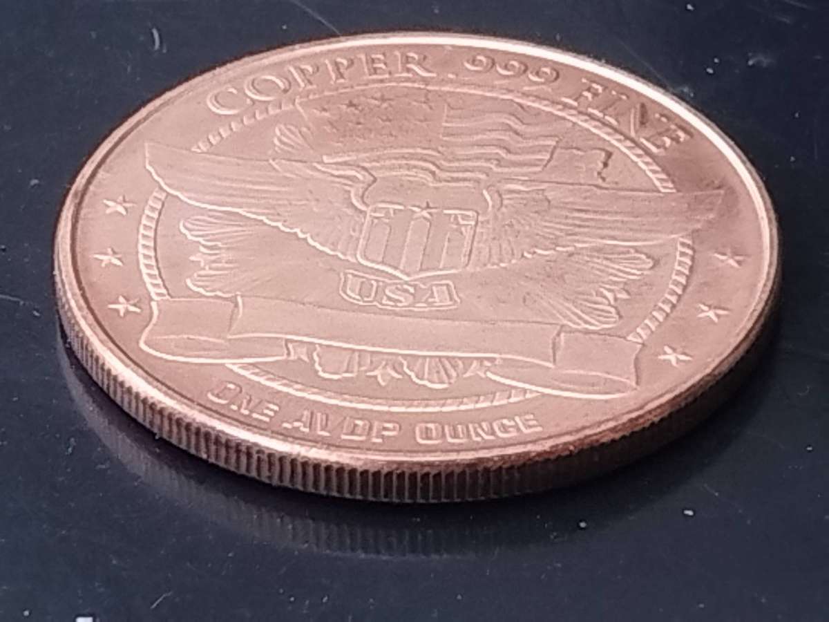 1 OZ .999 PURE COPPER MORGAN USA COIN