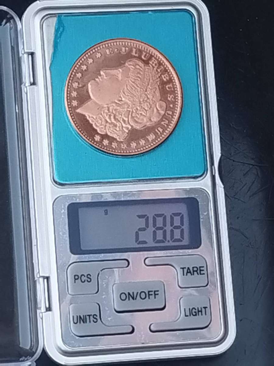 1 OZ .999 PURE COPPER MORGAN USA COIN