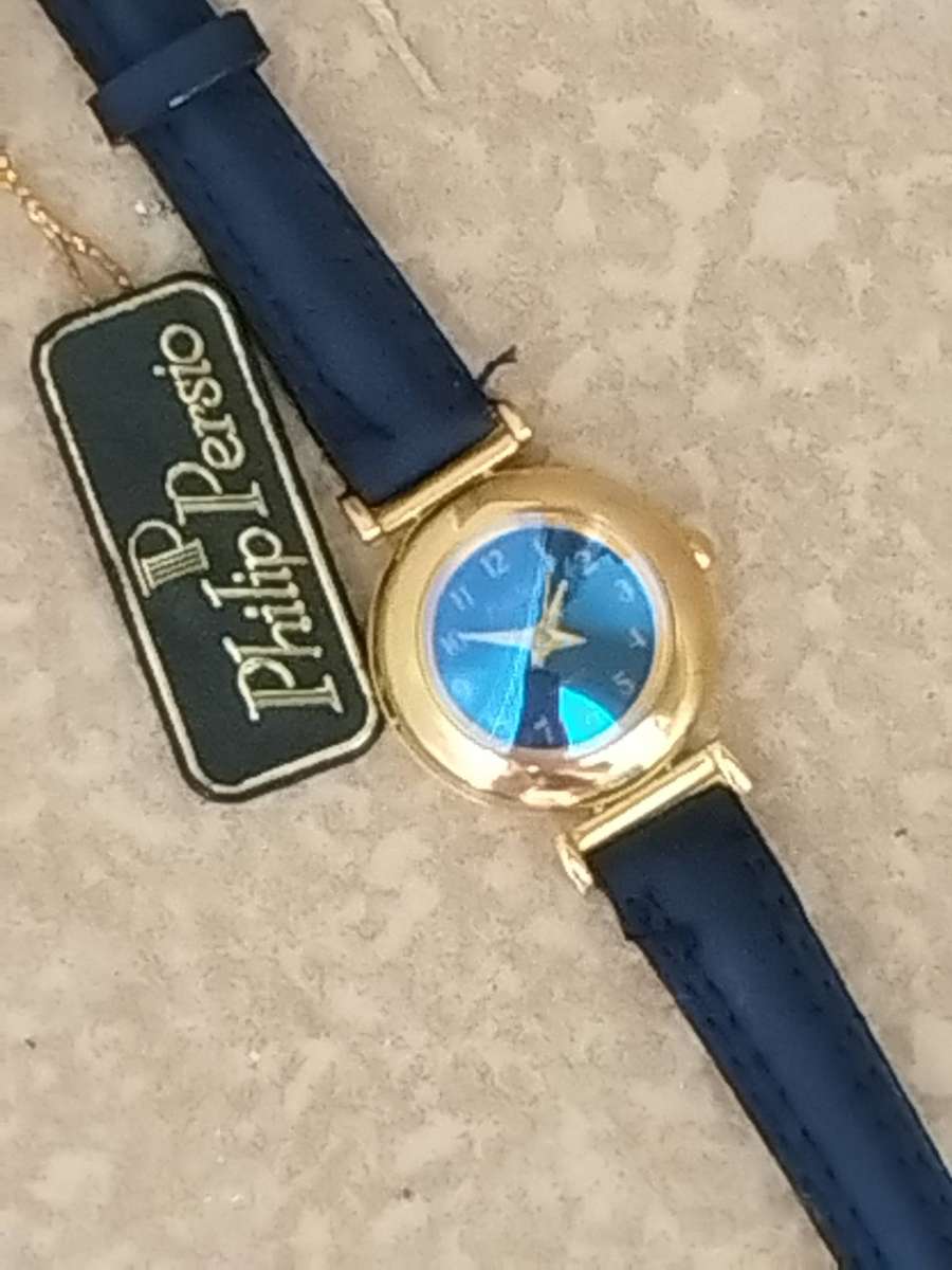 LADIES ELEGANT GOLD PHILIP PERSIO WATCH IN EXCELLENT WORKING CONDITION