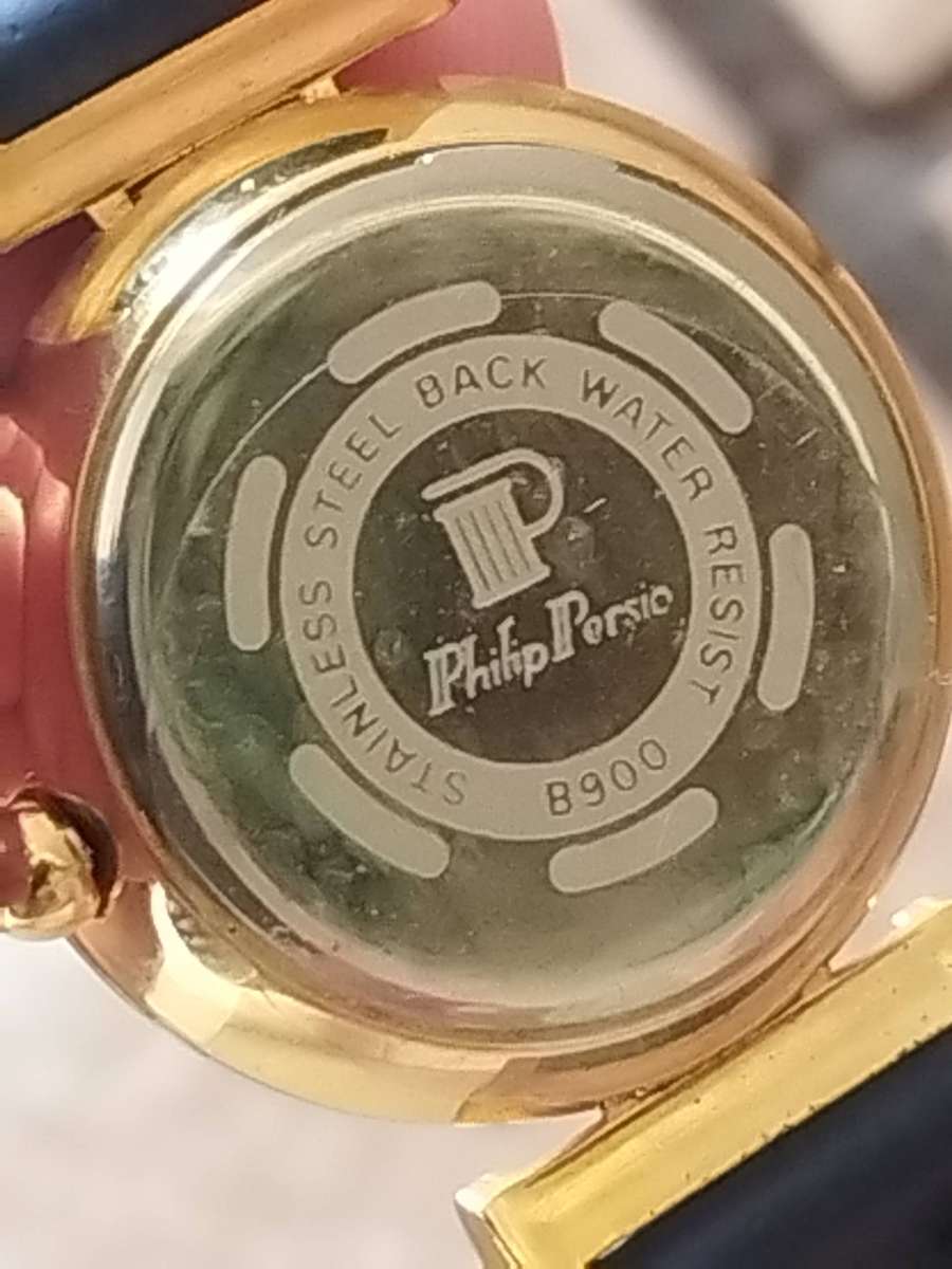 LADIES ELEGANT GOLD PHILIP PERSIO WATCH IN EXCELLENT WORKING CONDITION