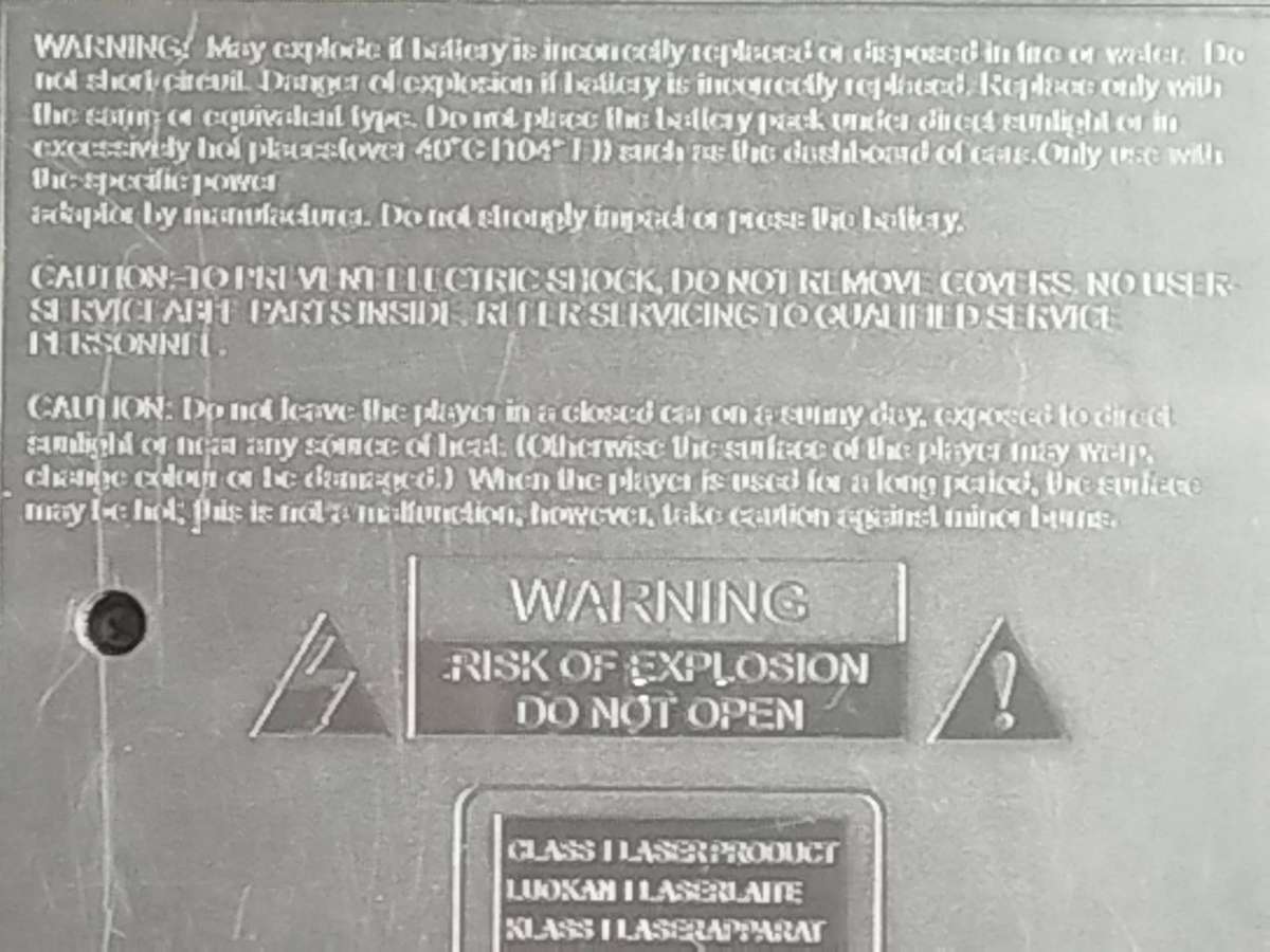 TEAC PORTABLE RECHARGEABLE DVD PLAYER MODEL PDVD-707B