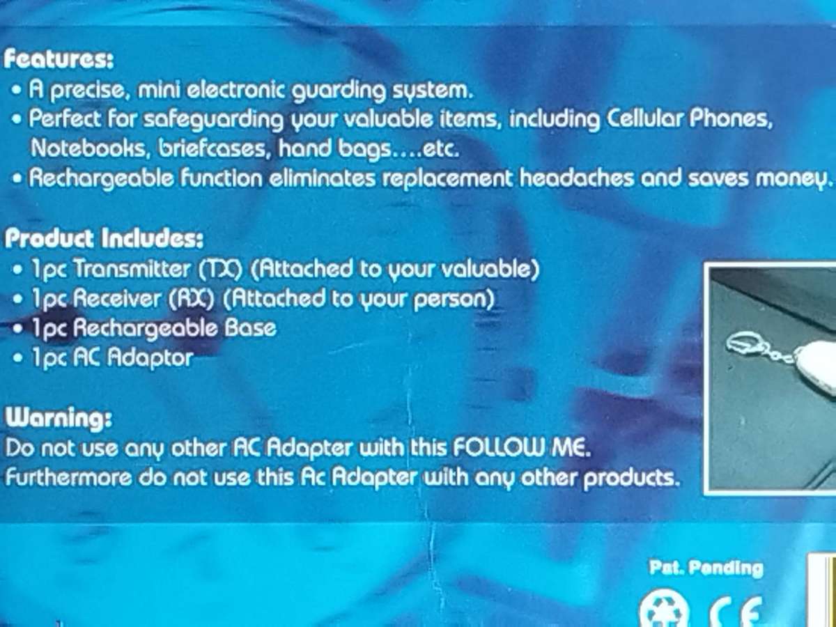 FOLLOW ME ELECTRONIC MONITORING SYSTEM DX-147 - STILL UNUSED IN BOX