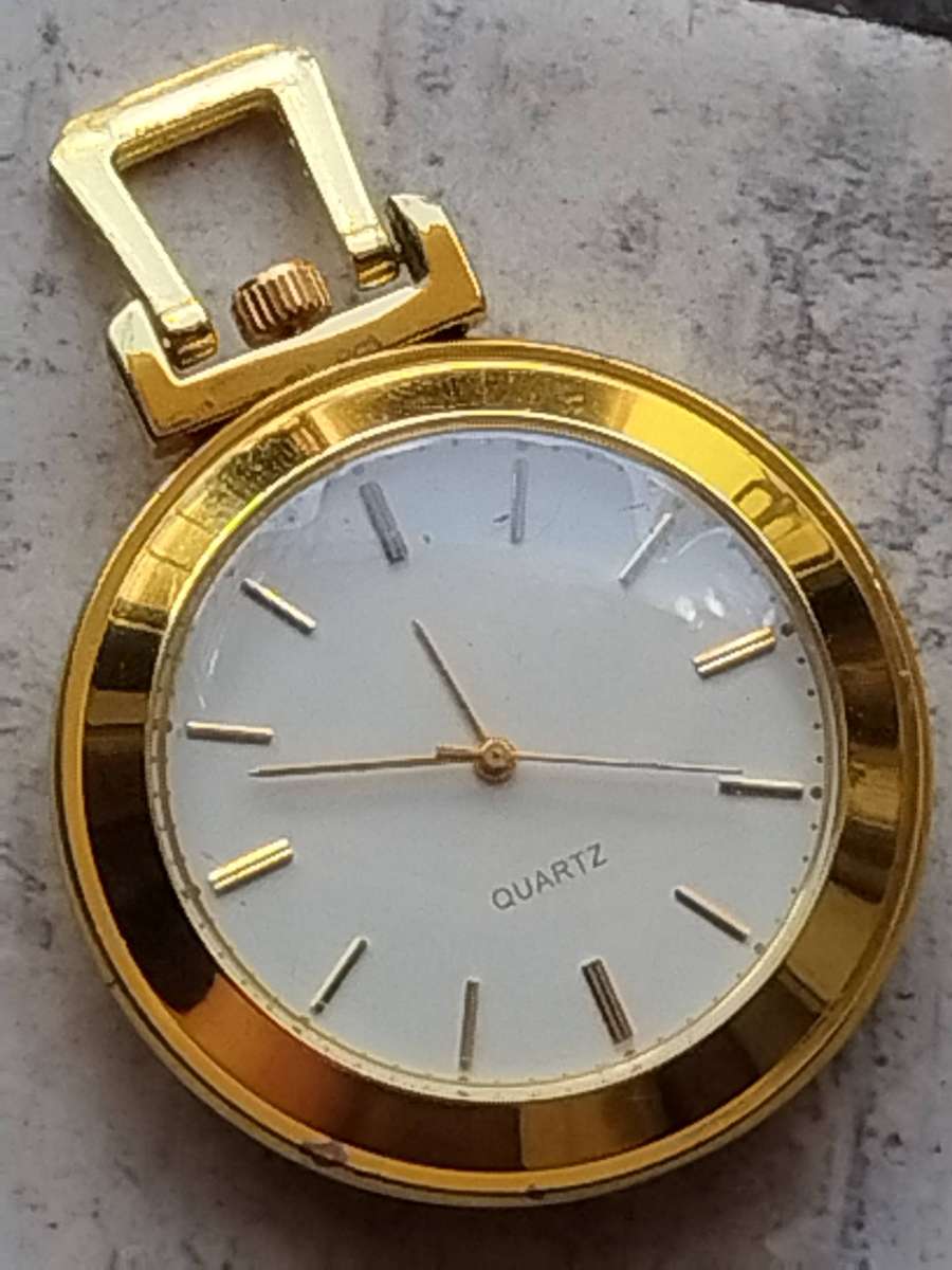 MENS GOLD PLATED POCKET WATCH IN EXCELLENT WORKING CONDITION