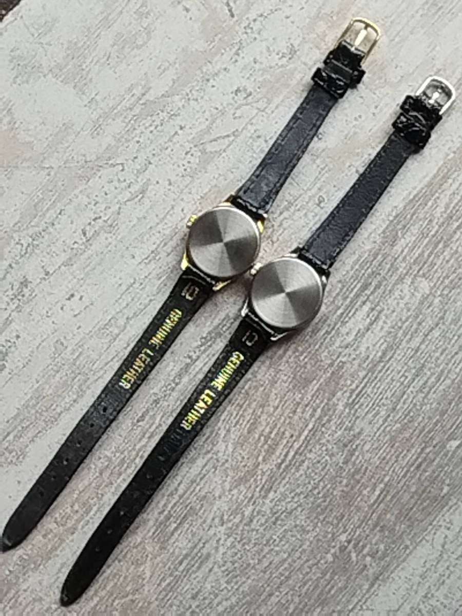 LADIES NOBLE SILVER AND GOLD WATCH SET BOTH IN EXCELLENT WORKING CONDITION