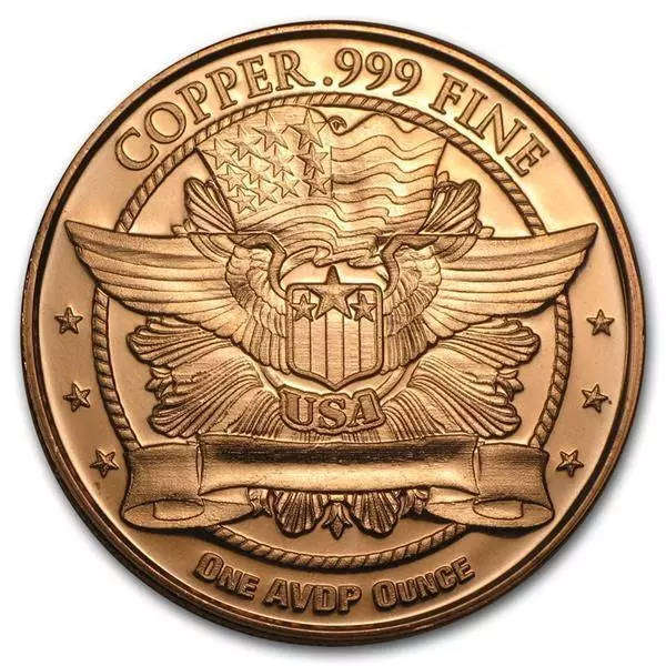 1 OZ .999 PURE COPPER MORGAN USA COIN