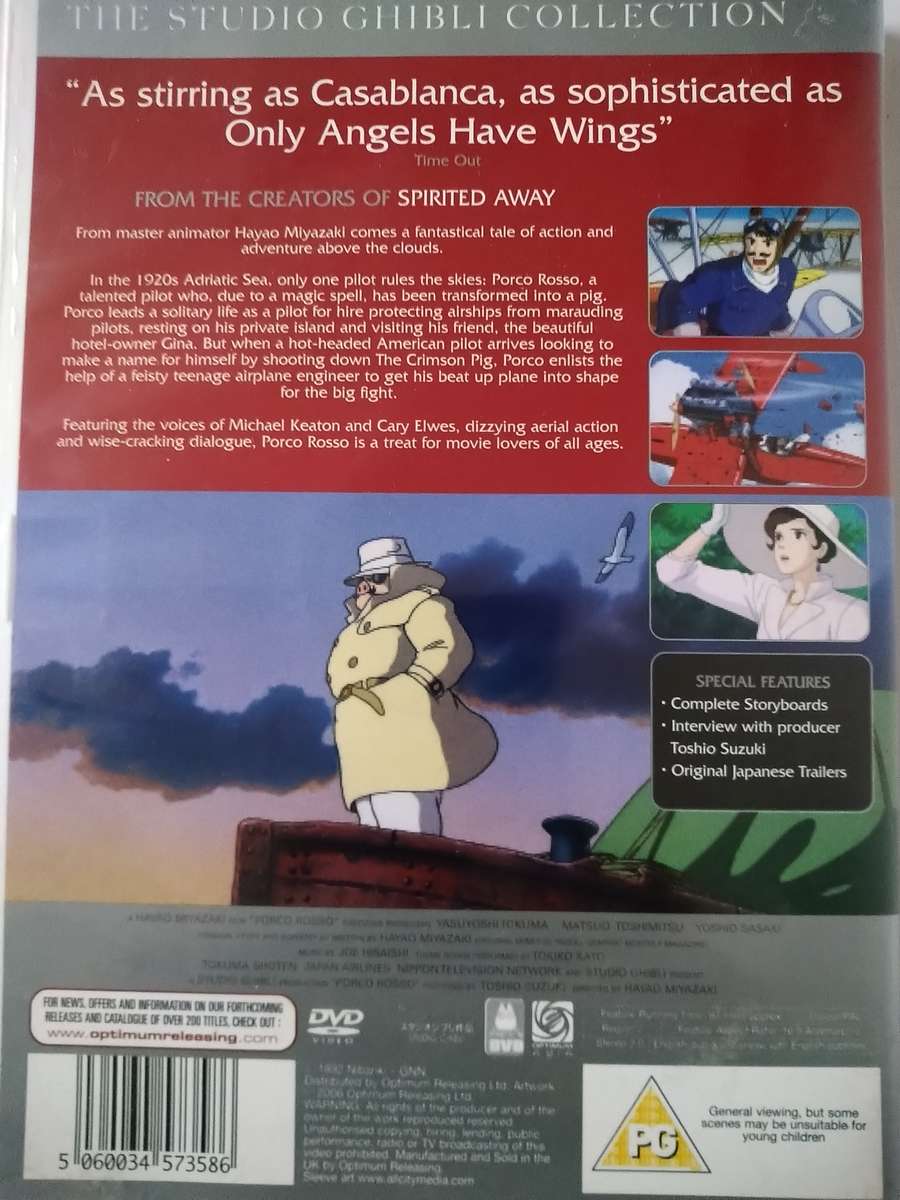 Studio Ghibli Porco Rosso Dvd