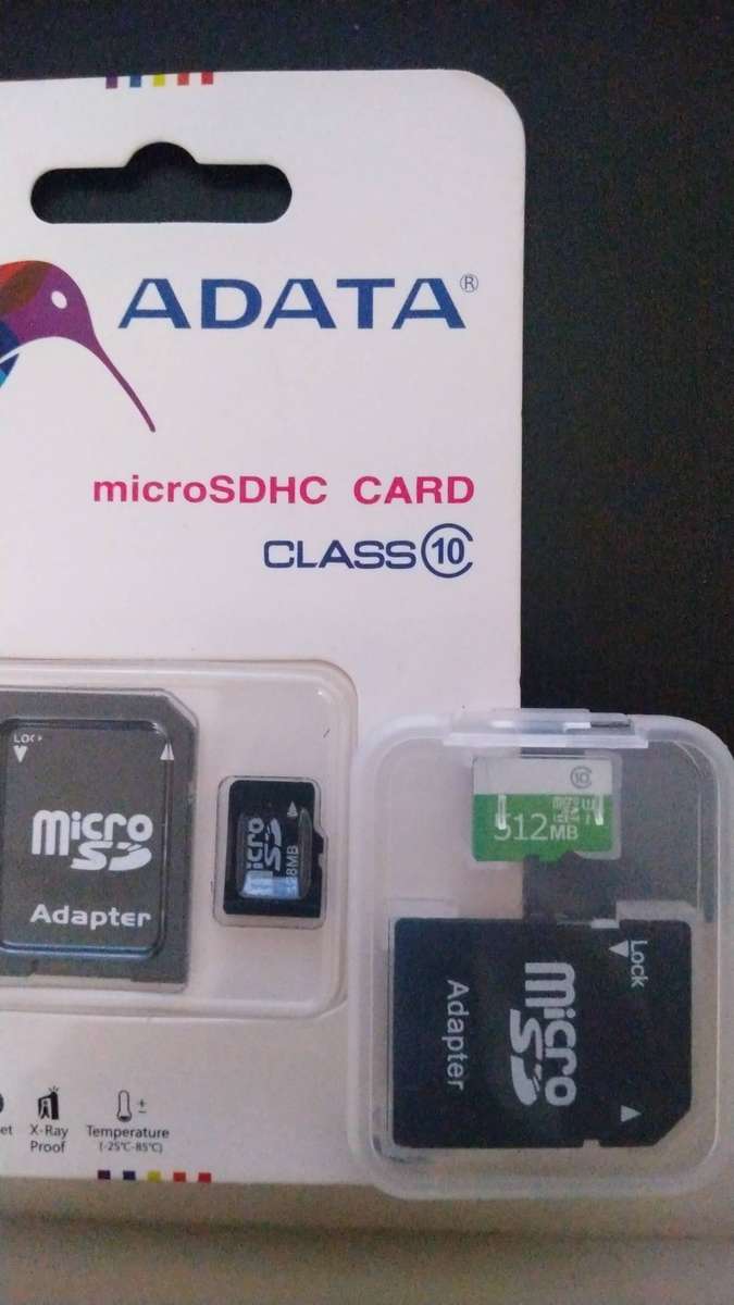 Adata 128MB Micro SDHC And 512MB MicroSD No Name Brand Cards