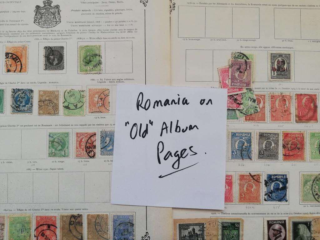 Romania on Old" Album pages (Lot744)