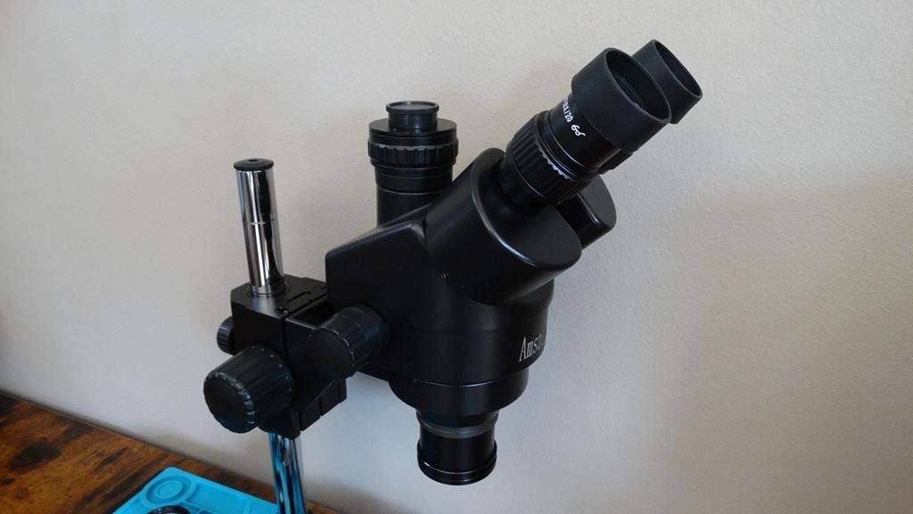 Amszoom 3.5X-90X Simul-Focal Trinocular Stereo Microscope + Extras - FREE SHIPPING!