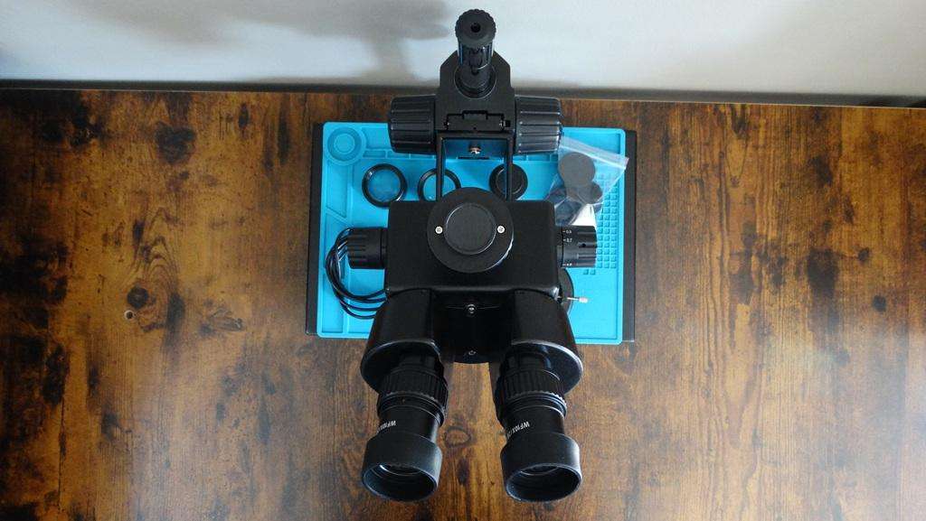 Amszoom 3.5X-90X Simul-Focal Trinocular Stereo Microscope + Extras - FREE SHIPPING!