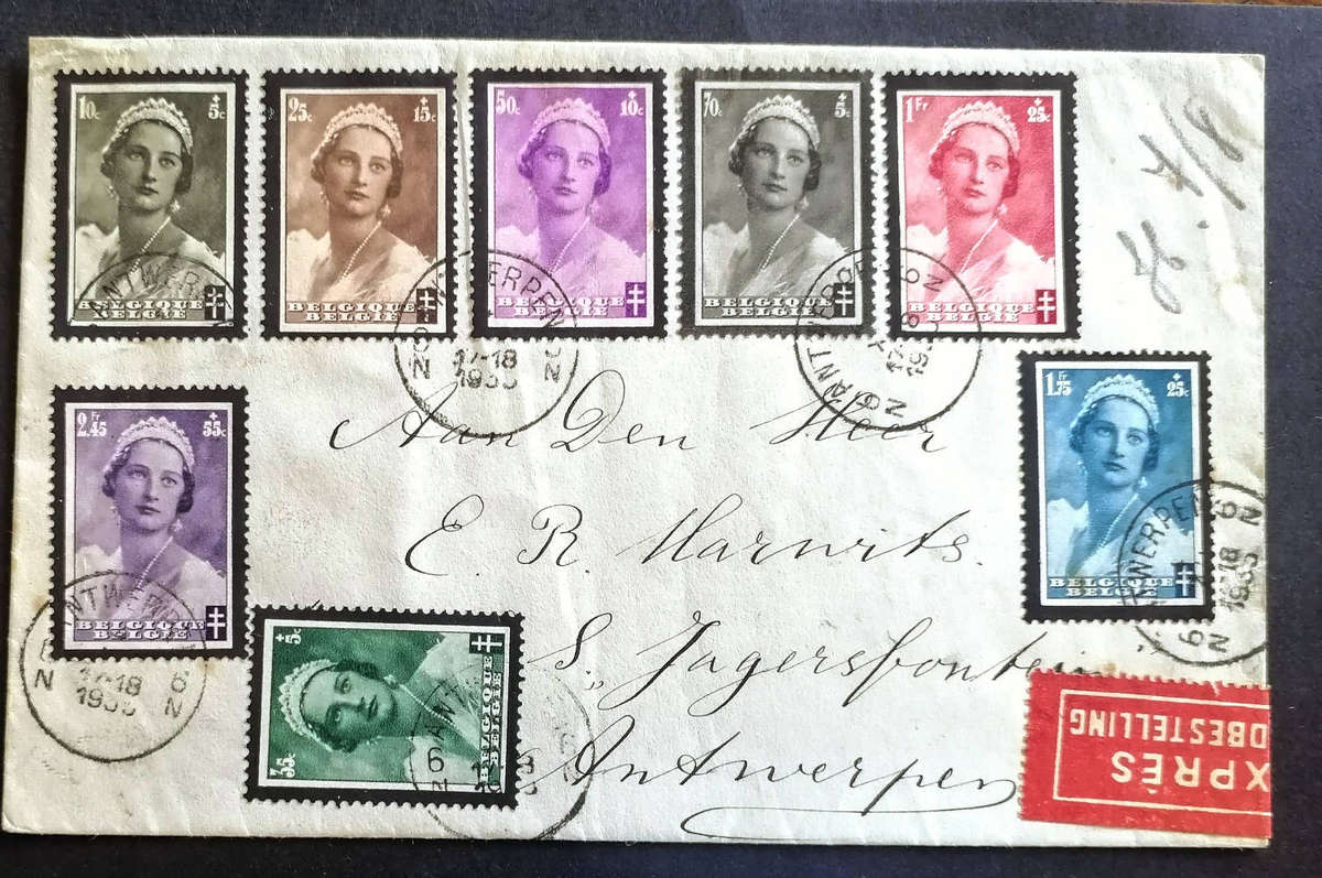 POSTAL HISTORY BELGIUM TO ANTWERPEN