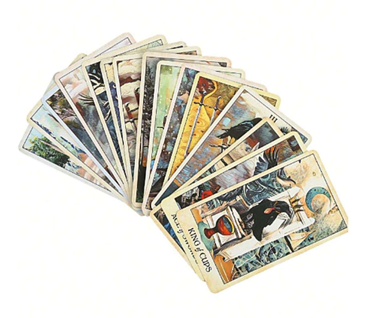 78 Card Crow Tarot Deck for Beginners - Very Good Used Condition