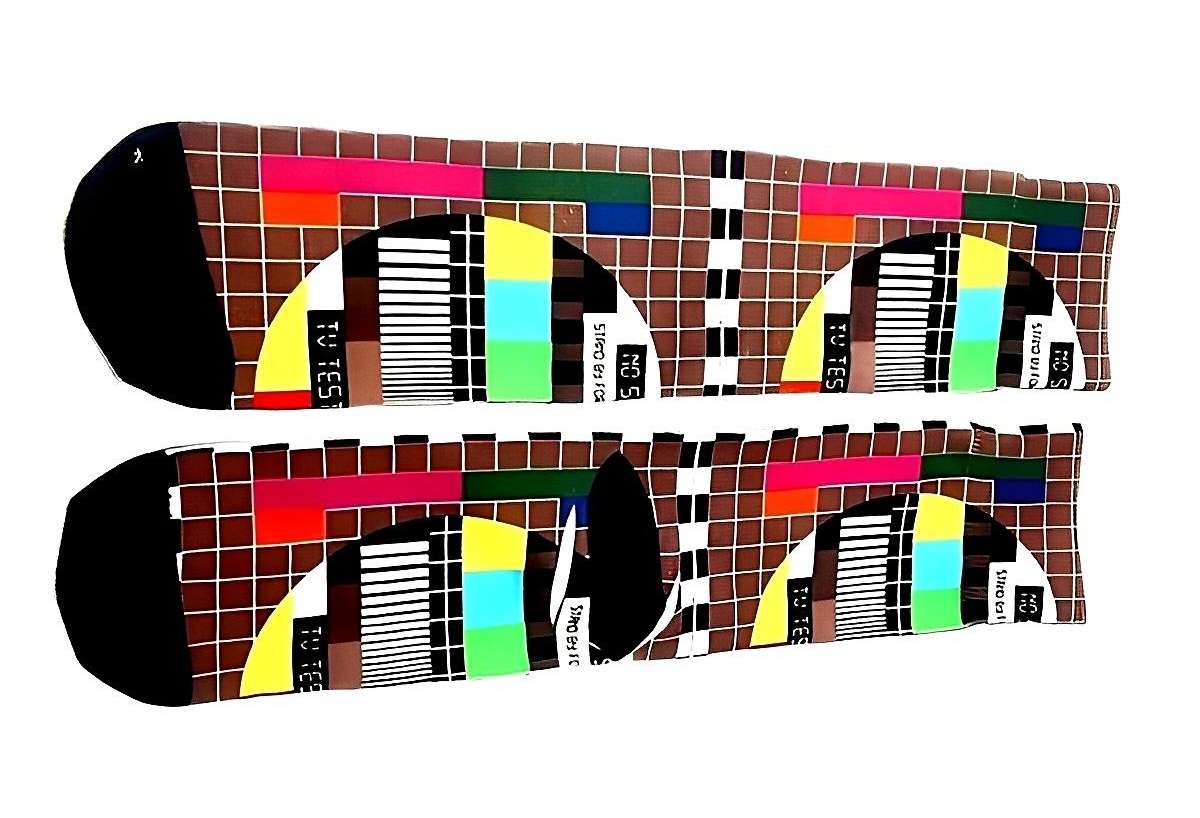 Retro Style Novelty Socks - TV Test Pattern