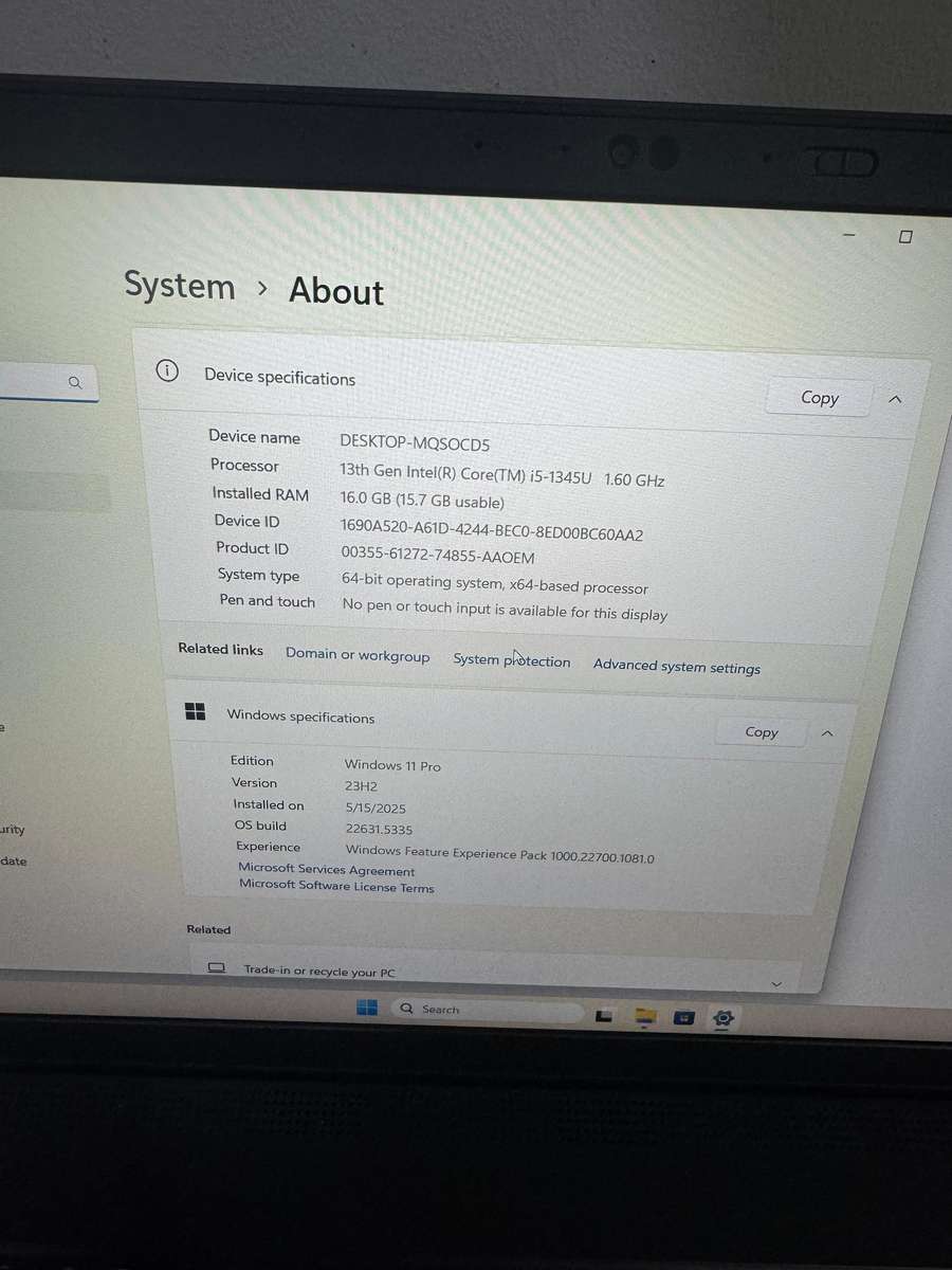 13th Gen Lenovo ThinkPad L15 G4 i5 512GB SSD 16GB DDR4 15.6" FHD