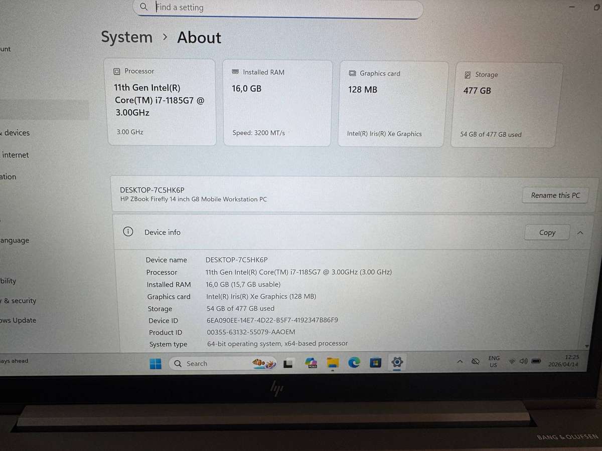  HP ZBook Firefly 14 G8 | i7 | 16GB RAM | 512GB SSD | New In Box 