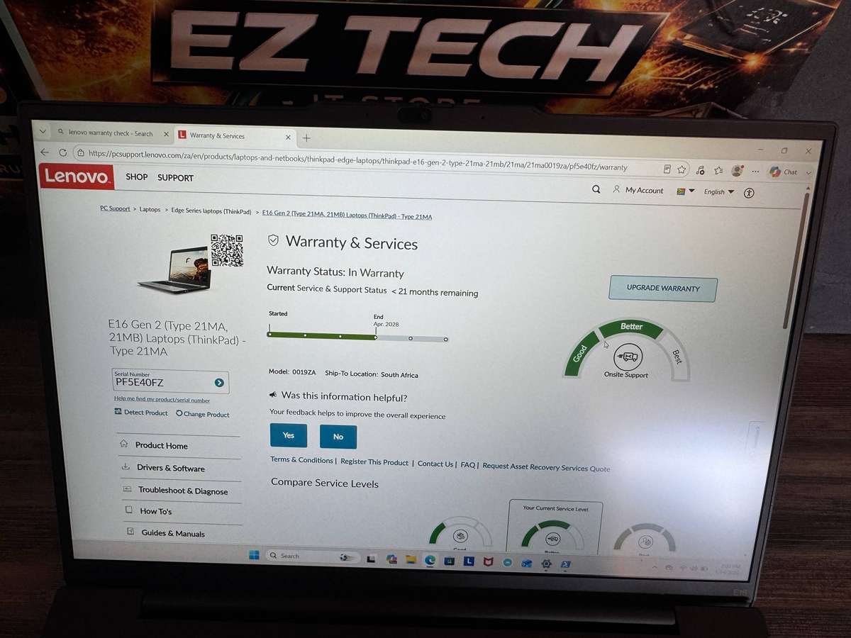 Lenovo ThinkPad E16 Gen 2 | Intel Core Ultra 7 155H | 16GB DDR5 | 512GB NVMe SSD | Windows 11 Pro