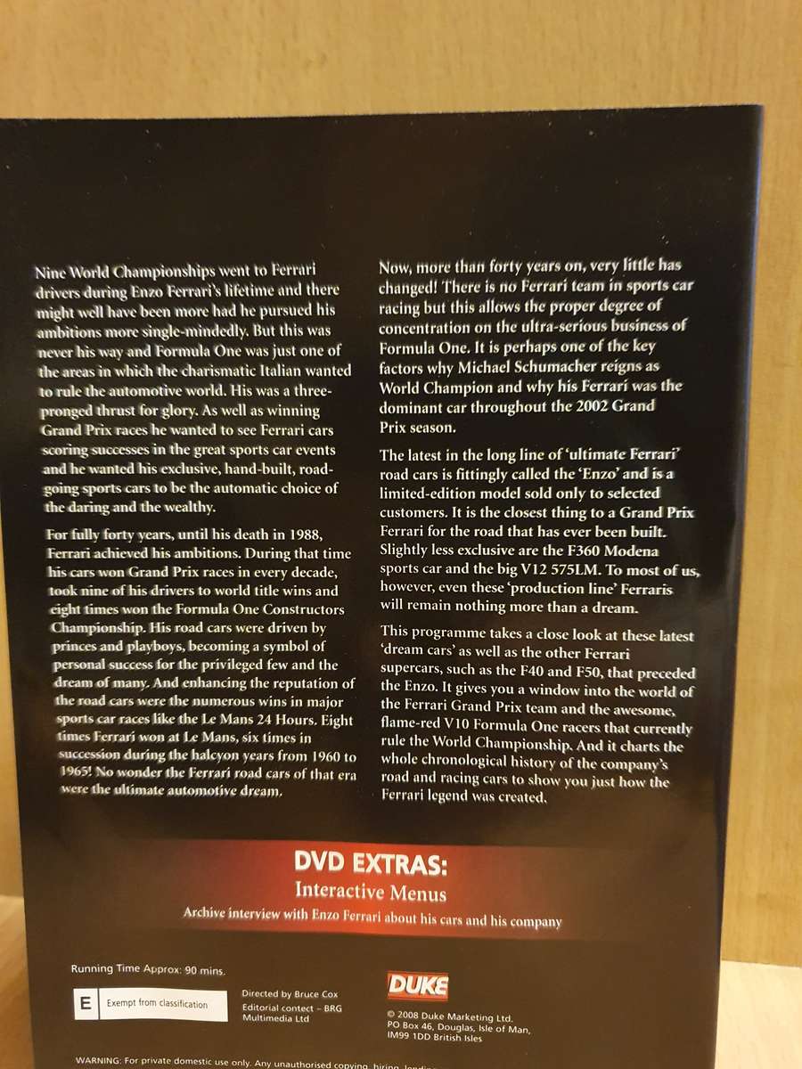 The Ultimate History of Ferrari - Dvd