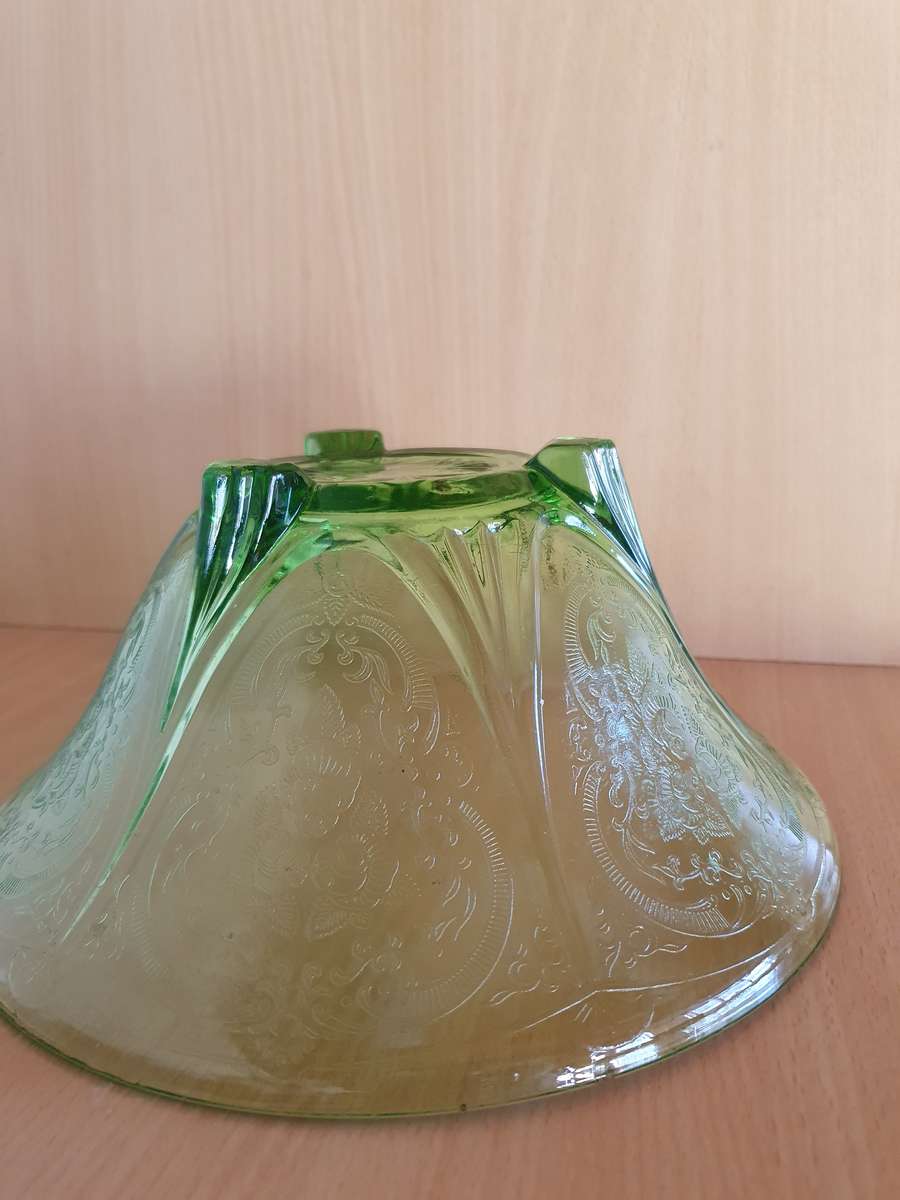 Vintage Green Glass Bowl