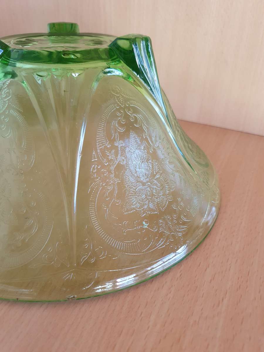 Vintage Green Glass Bowl