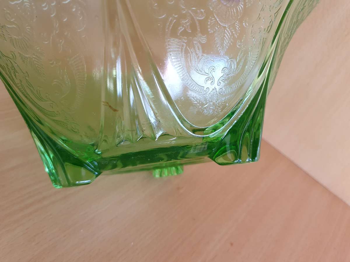 Vintage Green Glass Bowl