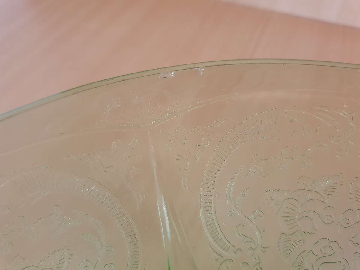 Vintage Green Glass Bowl