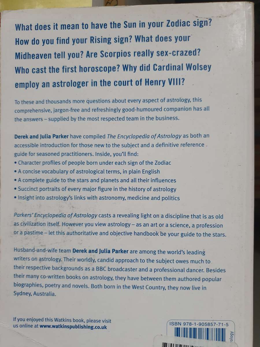Parkers` Encyclopedia of Astrology:  Derek and Julia Parker  (Paperback)