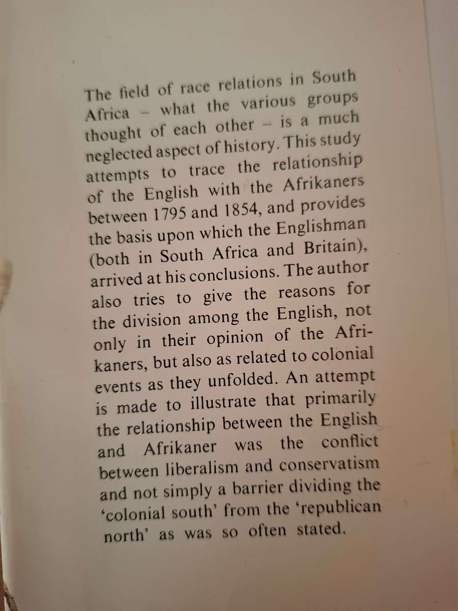 The Afrikaner as viewed by the English 1795-1854 : M.Streak (Hardcover)