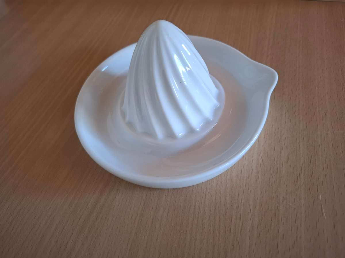 Margaret Roberts White Porcelain Citrus Squeezer