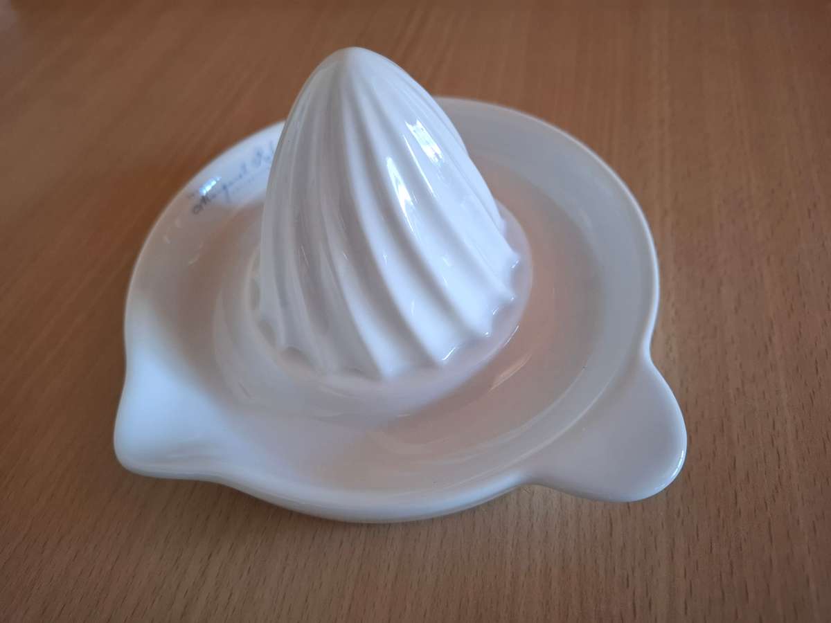 Margaret Roberts White Porcelain Citrus Squeezer