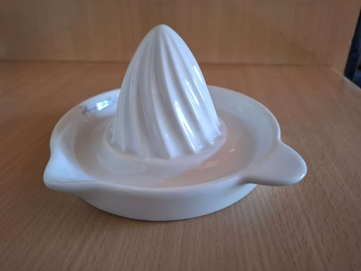 Margaret Roberts White Porcelain Citrus Squeezer