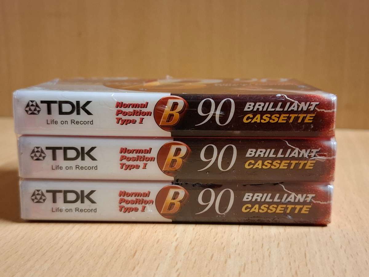 Lot of 5 TDK Brilliant Cassette B90  (NEW CONDITION)