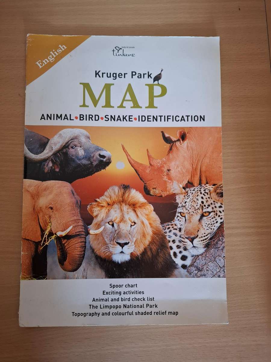 Kruger Park Map - Animal, Bird, Snake Identification