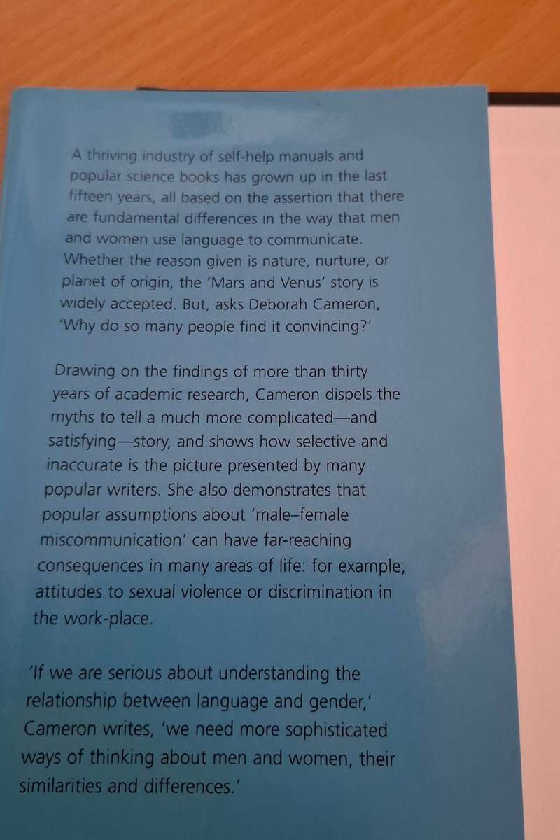 The Myth of Mars and Venus: Deborah Cameron (Hardcover)