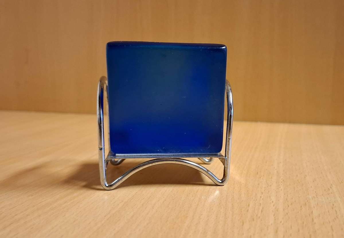 Miniature Blue Armchair - width 7cm height 7cm depth 5cm