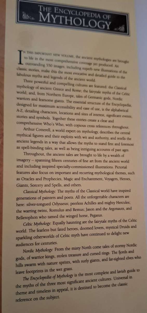 The Encyclopedia of Mythology : Arthur Cotterell (Paperback)