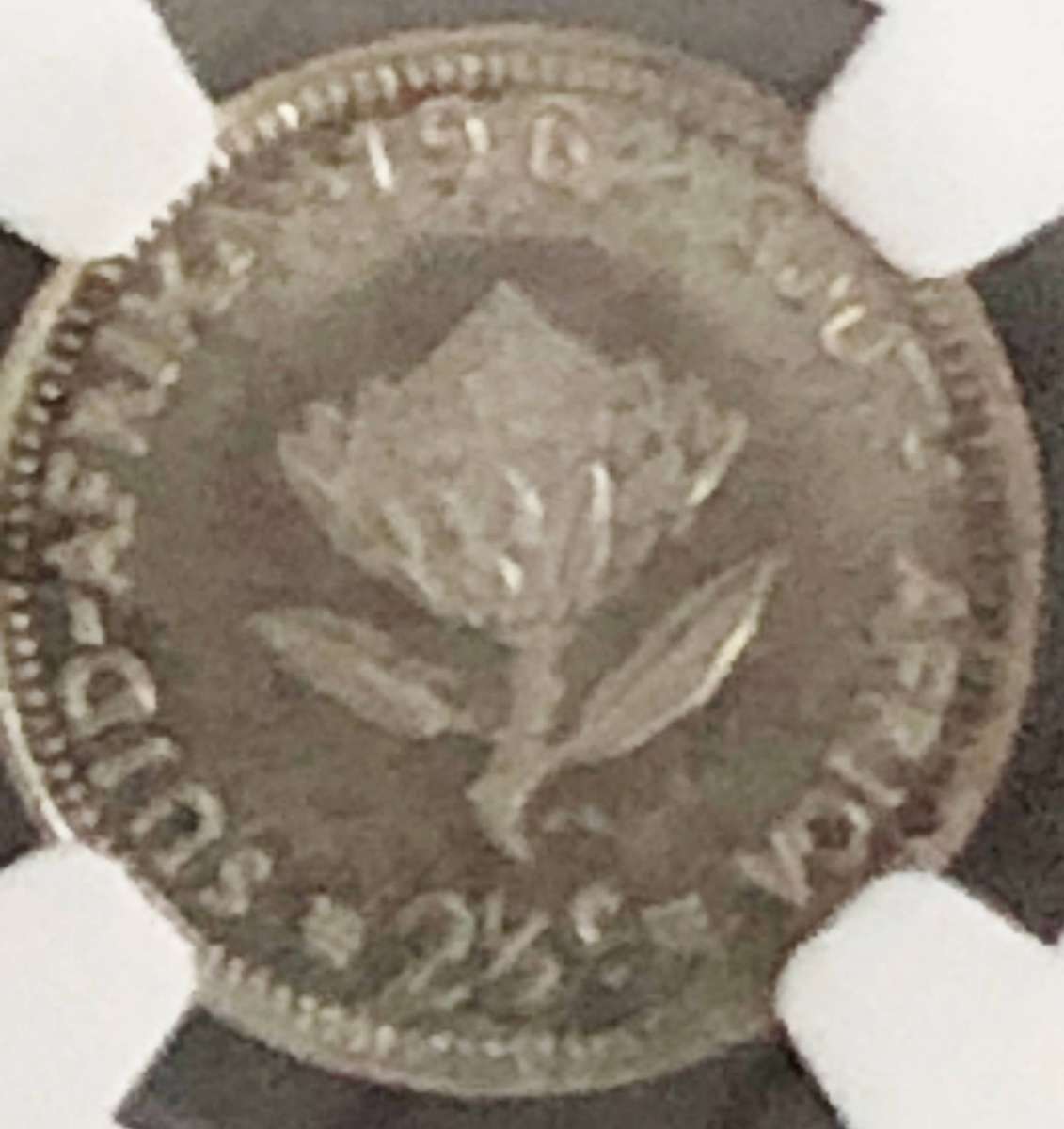 1961 Union of South Africa 2 1/2 Cent