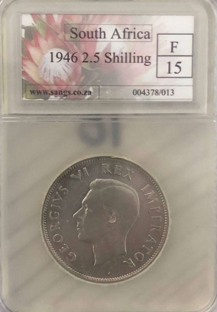 1946 Union of South Africa 2 1/2 Shilling