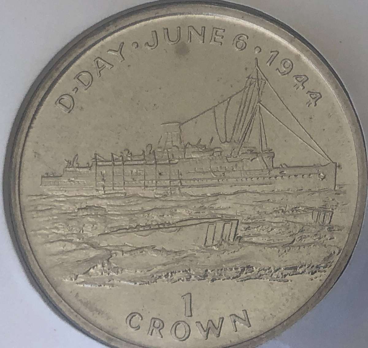Isle of Man D-Day 1994 50th Anniversary 1 Crown coin cover